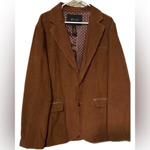 Vintage Fink Caramel Brown Corduroy Blazer Jacket SZ. XL EUC